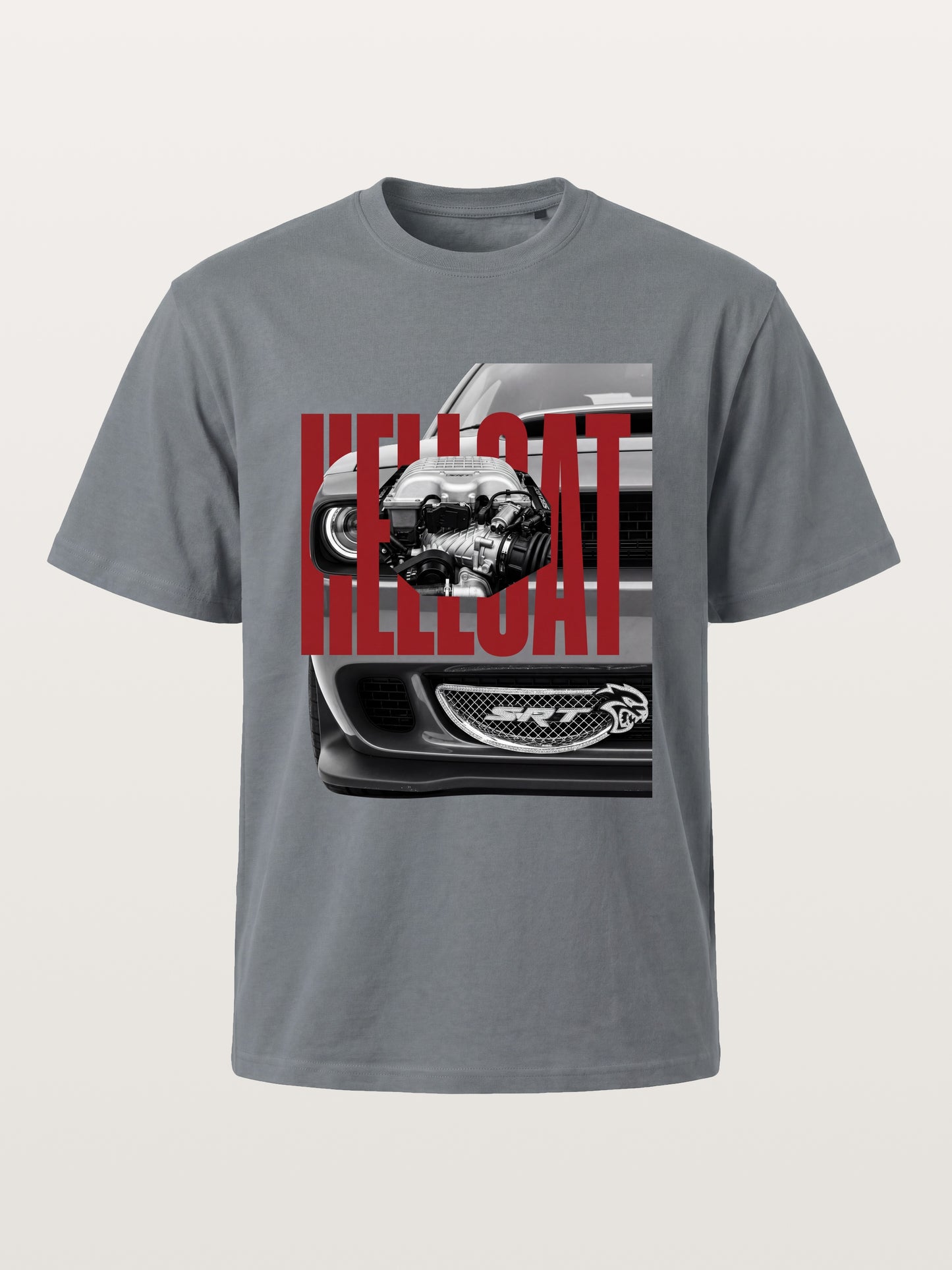 Hellcat Engine Overlay Art Cotton T-shirt
