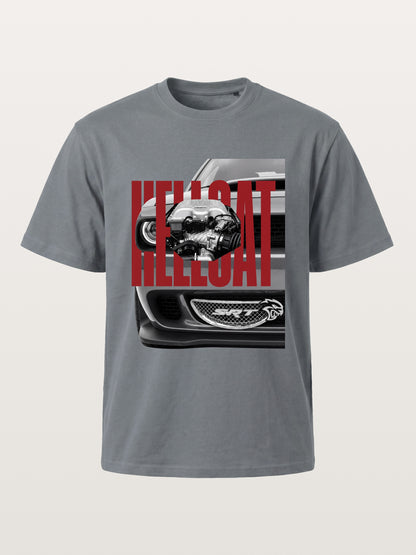Hellcat Engine Overlay Art Cotton T-shirt