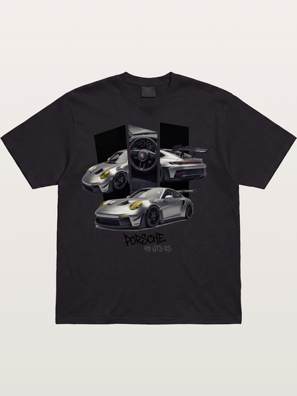 Porsche 911 GT3 RS Split View Montage Cotton T-shirt