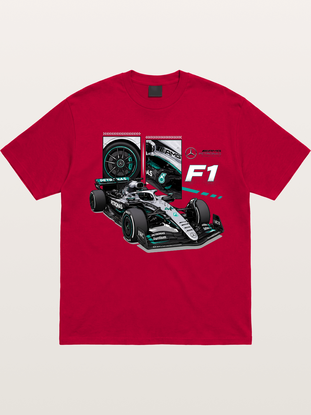 Mercedes Petronas F1 Collage Art Gildan T-shirt