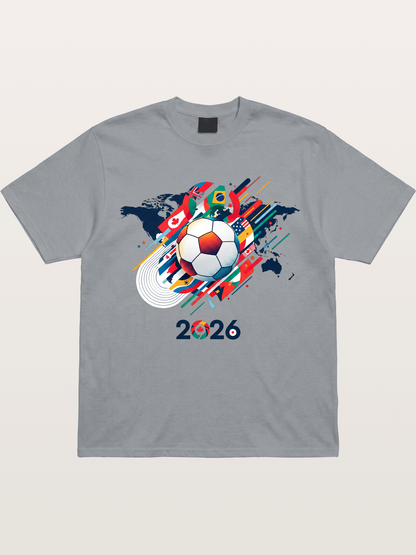 World Cup 2026 Global Flags Print Gildan T-shirt