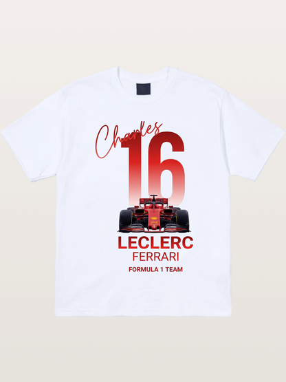 Charles Leclerc Ferrari 16 Art Gildan T-shirt