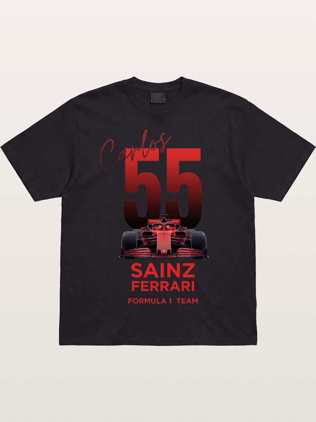 Carlos Sainz Ferrari 55 Art Cotton T-shirt