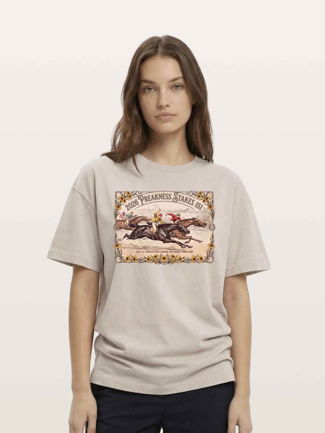 2026 Pimlico Race Course Print Cotton T-shirt