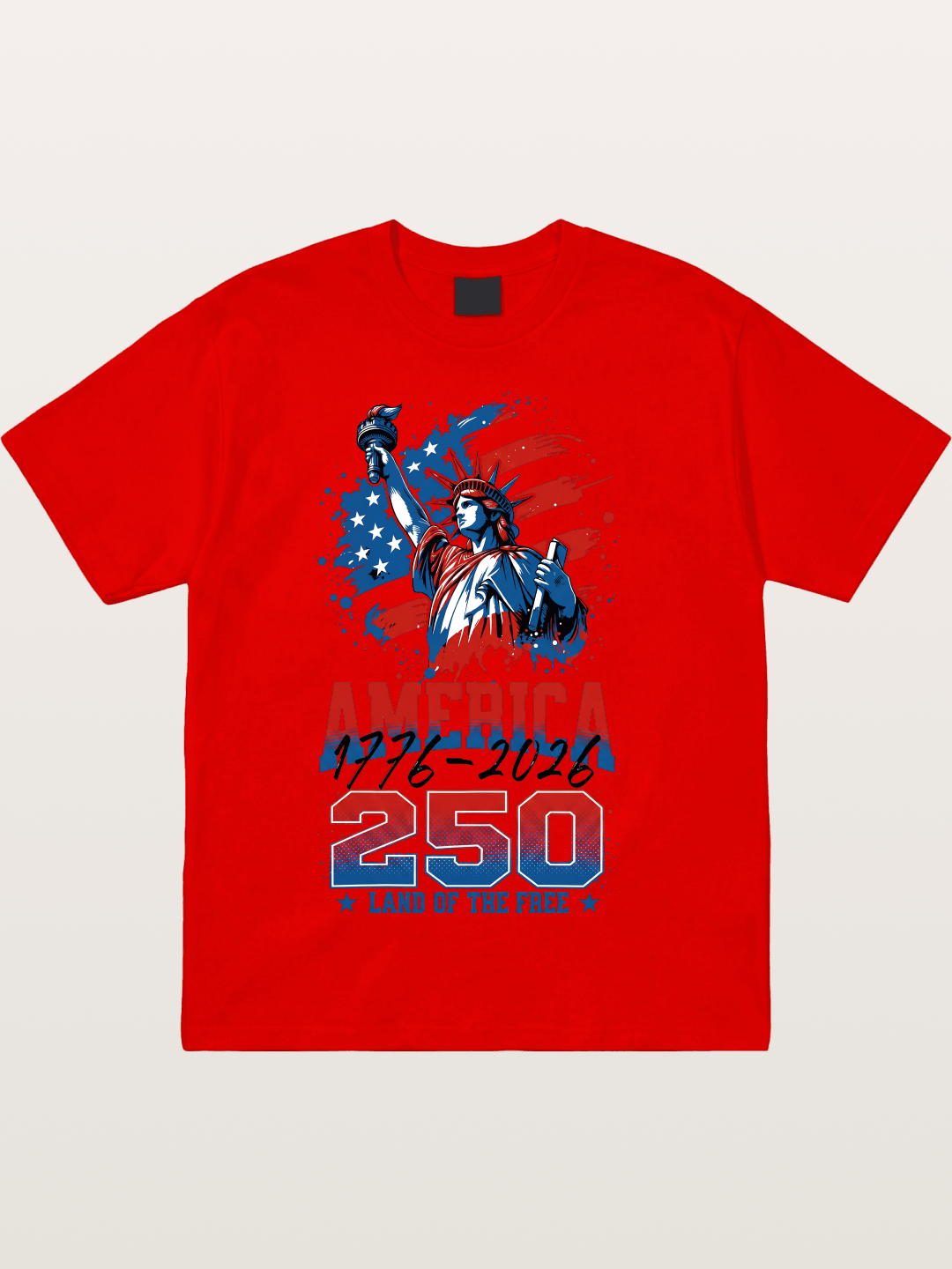Liberty 250 Years Freedom Print Cotton T-shirt