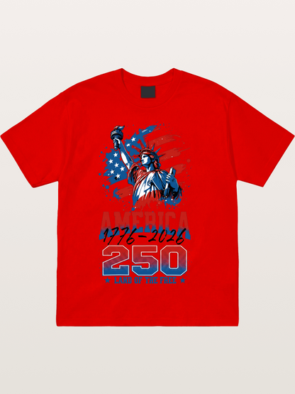 Liberty 250 Years Freedom Print Cotton T-shirt