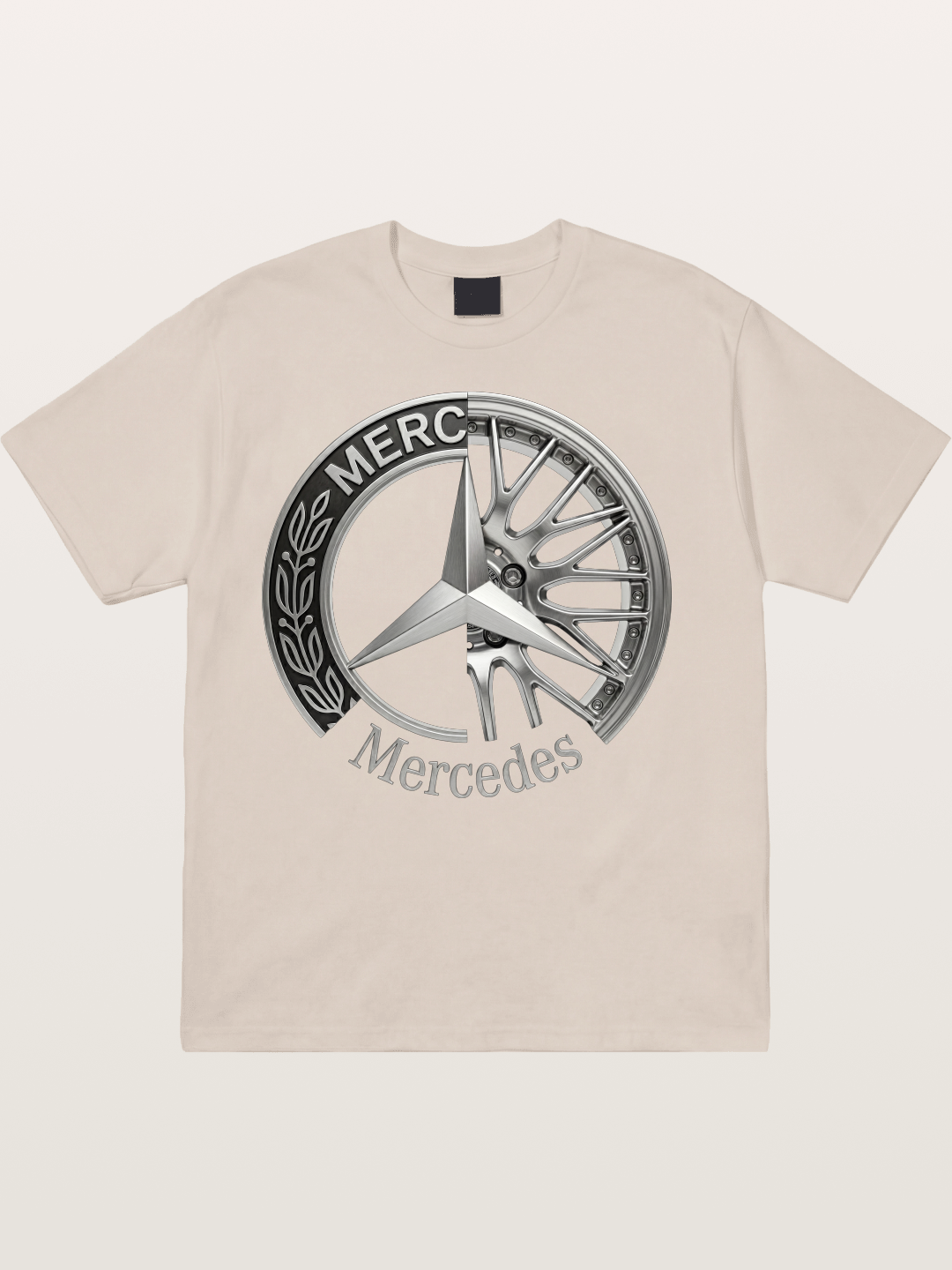 Mercedes Benz Wheel Emblem Art Cotton T-shirt