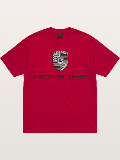 Monochrome Porsche Crest Gildan T-shirt