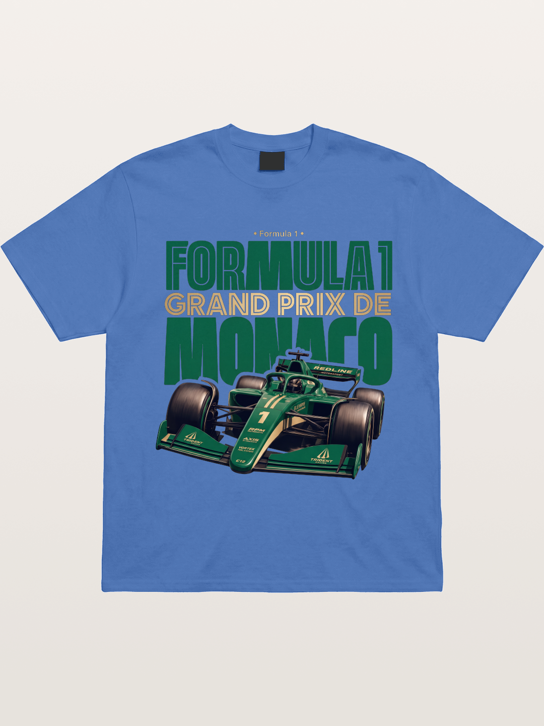 Green Monaco F1 Race Print Gildan T-shirt