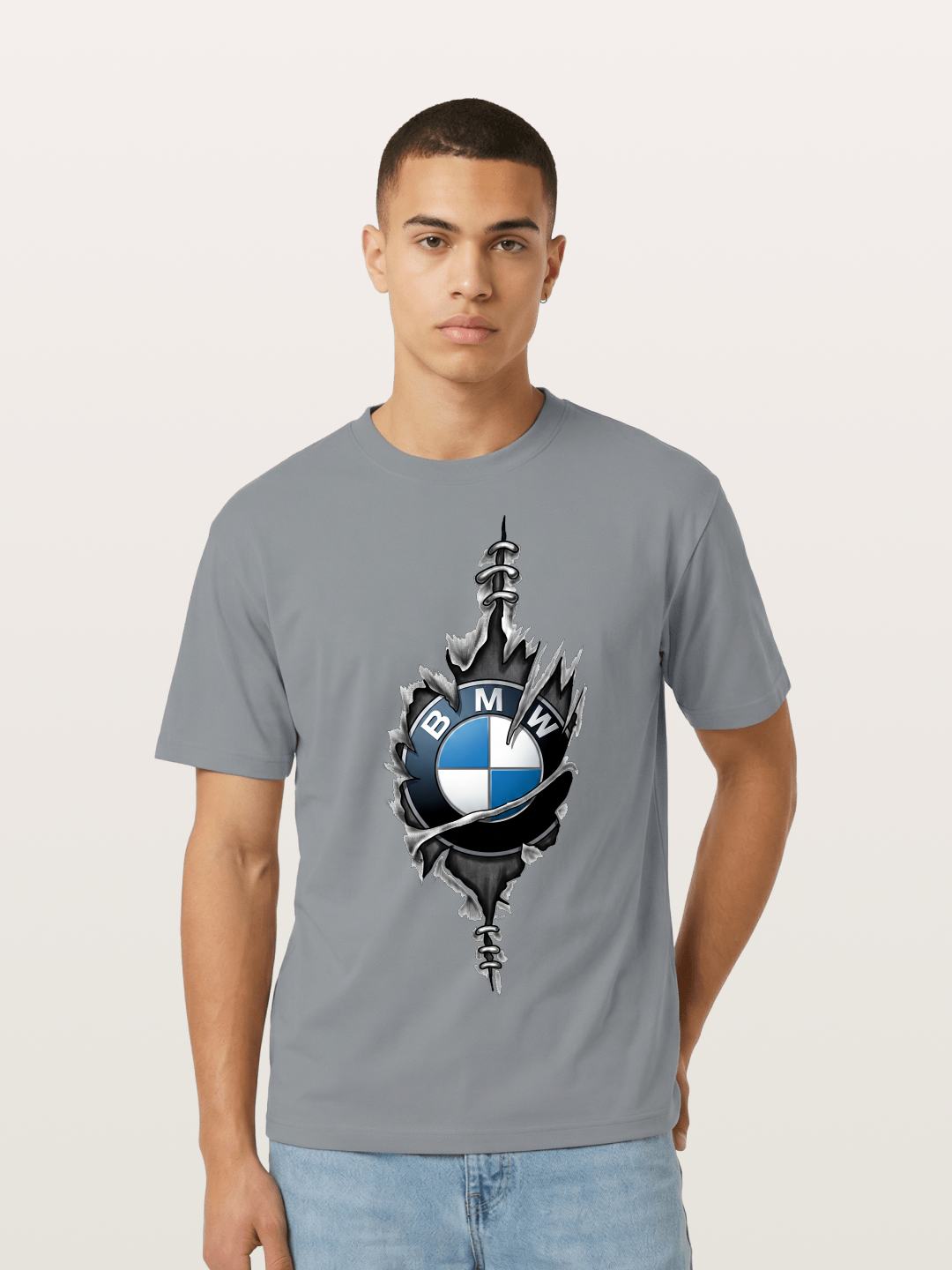BMW Thorn Wreath Emblem Art Cotton T-shirt