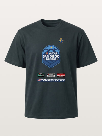 San Diego NASCAR Shield Crest Gildan T-shirt