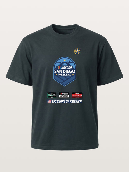 San Diego NASCAR Shield Crest Gildan T-shirt
