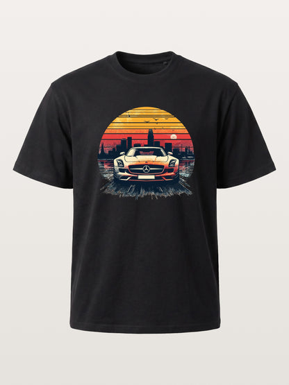 AMG Sport Car Retro Sunset Cityscape Cotton T-shirt