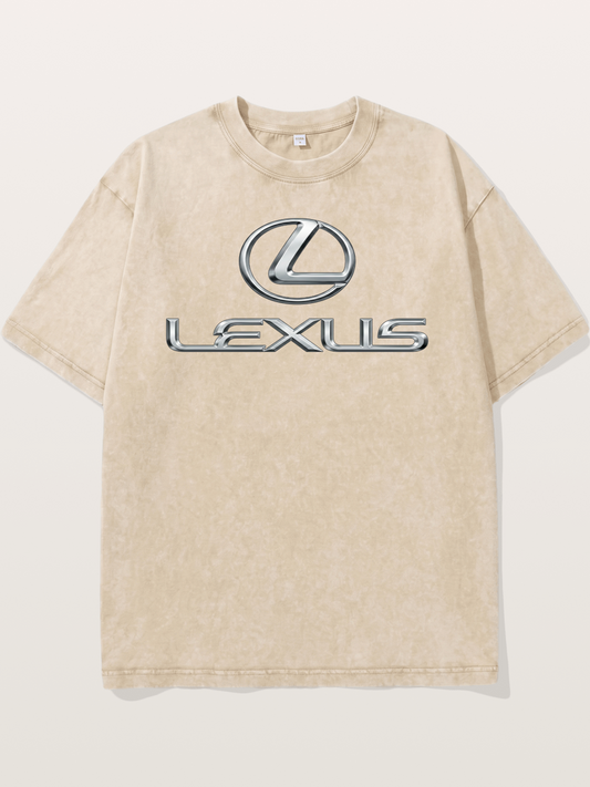 Lexus Silver Logo Badge Washed T-shirt