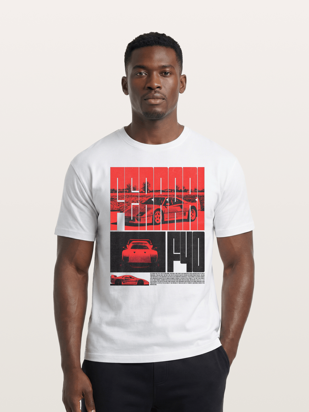 Red F40 Cotton T-shirt