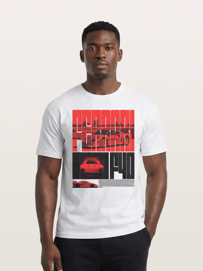 Red F40 Cotton T-shirt