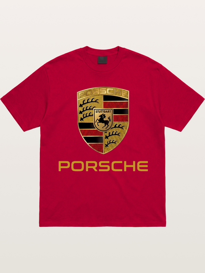 Porsche Golden Emblem Gildan T-shirt