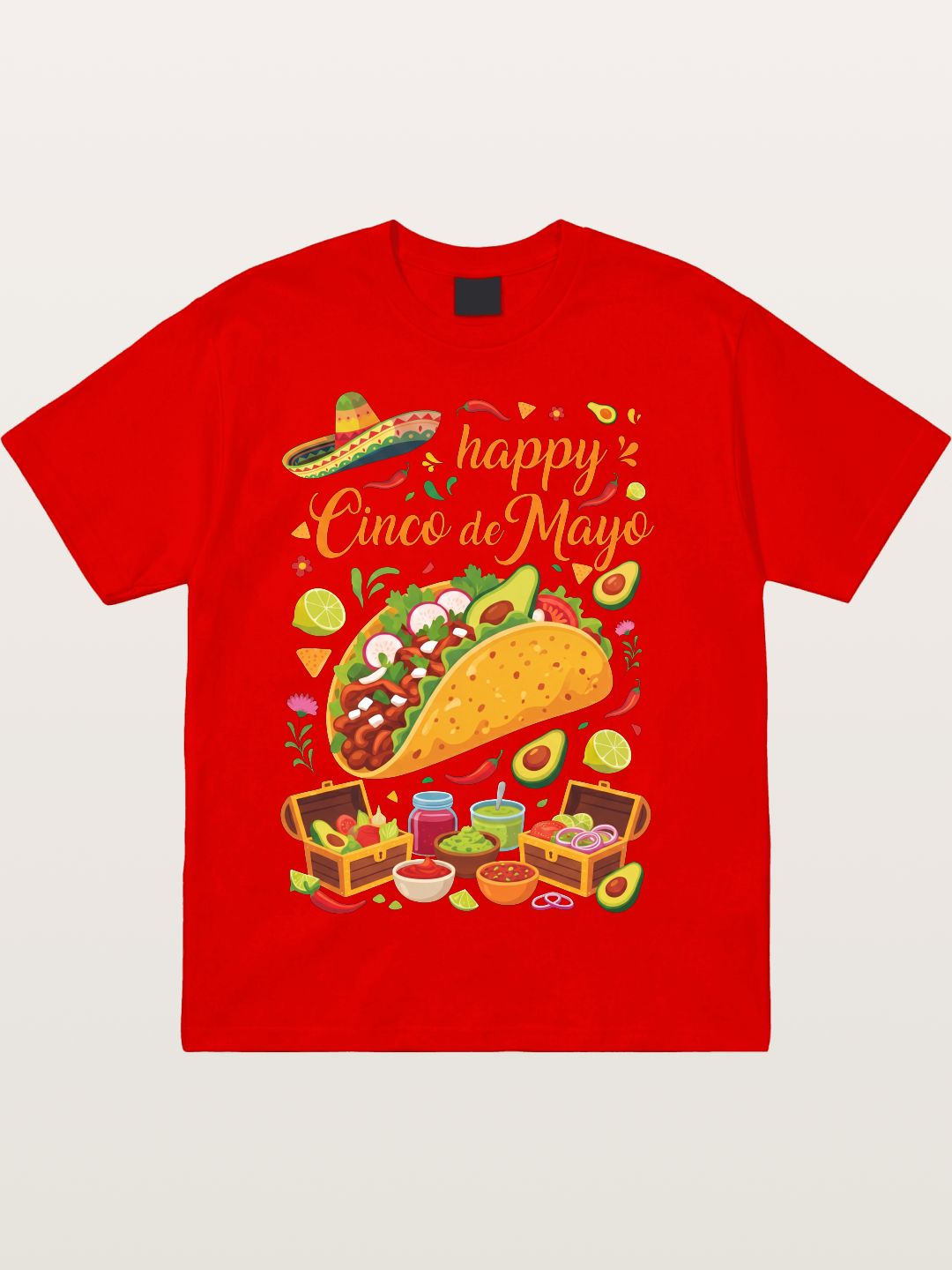 Cinco de Mayo Giant Taco Feast Cotton T-shirt