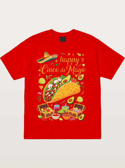 Cinco de Mayo Giant Taco Feast Cotton T-shirt