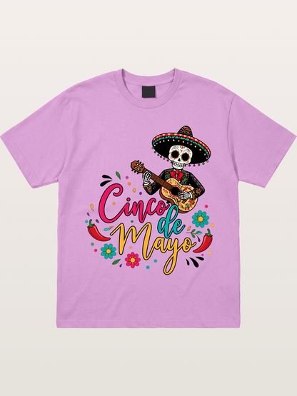 Cinco De Mayo Sugar Skull Graphic Gildan T-shirt