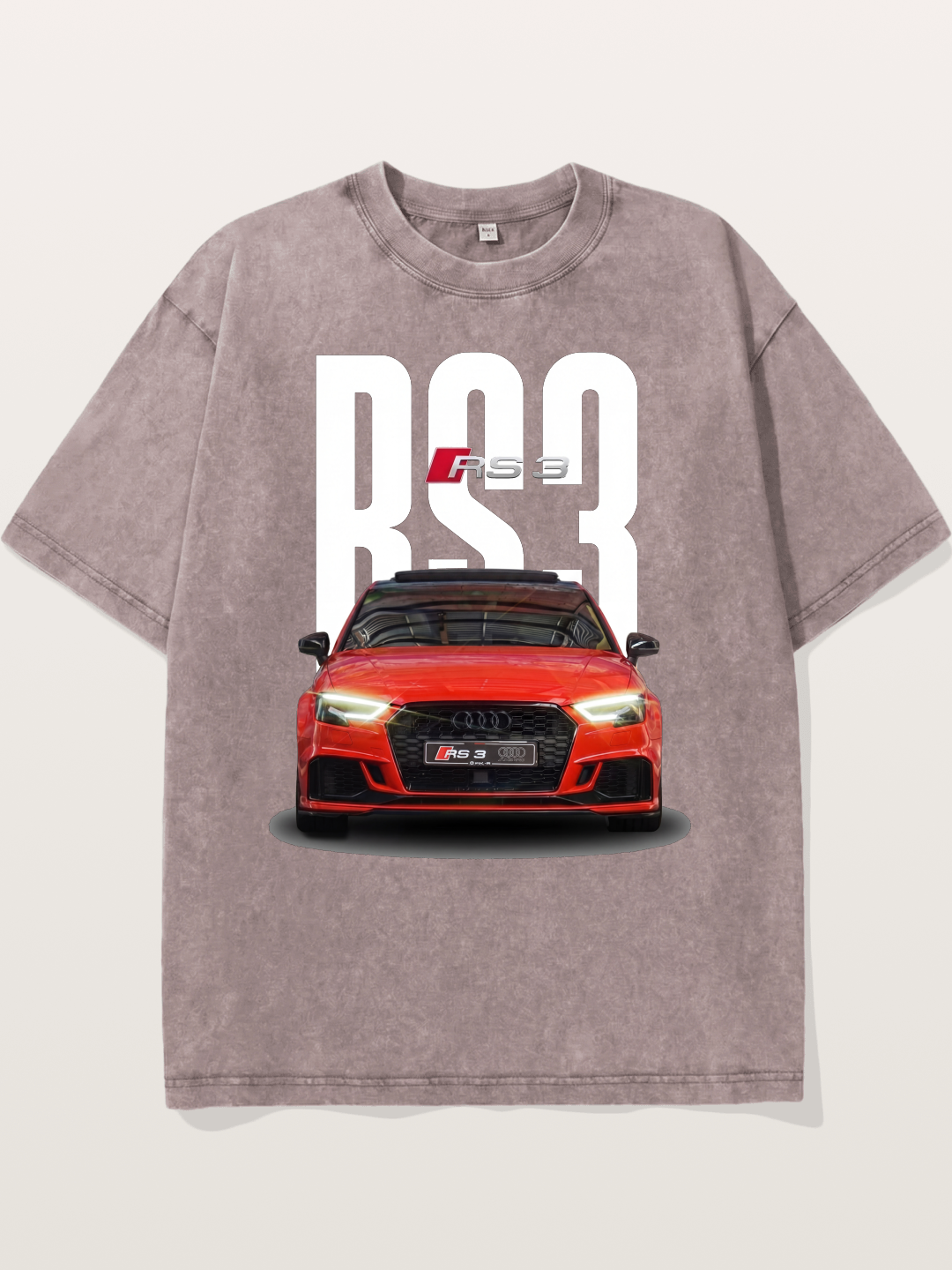 Audi RS3 Red Performance Sedan Washed T-shirt