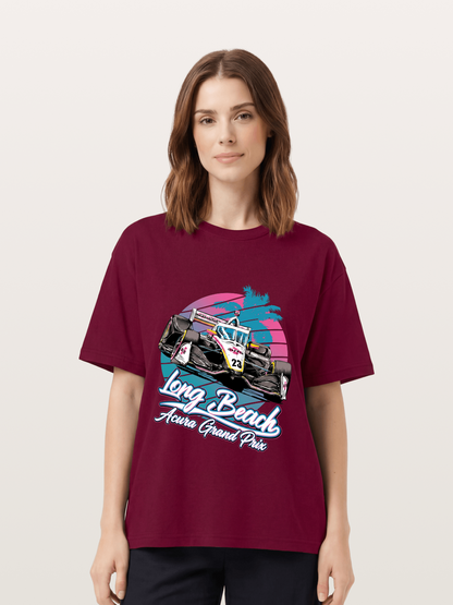 Retro Long Beach Race Graphic Gildan T-shirt