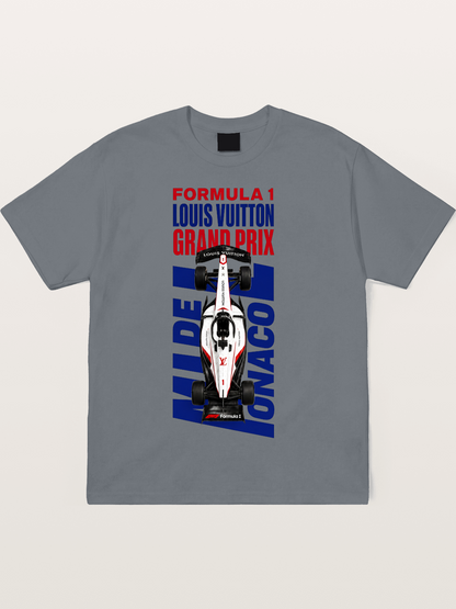 LV Monaco F1 Vertical Poster Cotton T-shirt