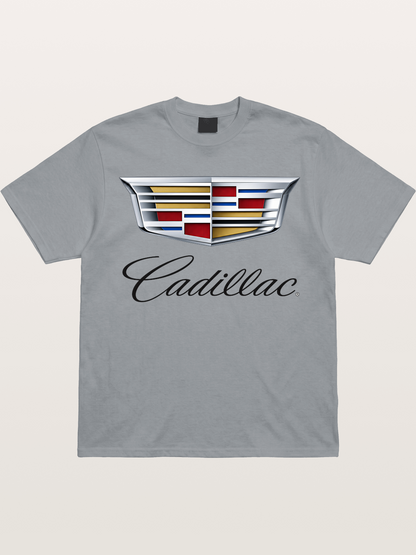 Cadillac Emblem Script Print Gildan T-shirt