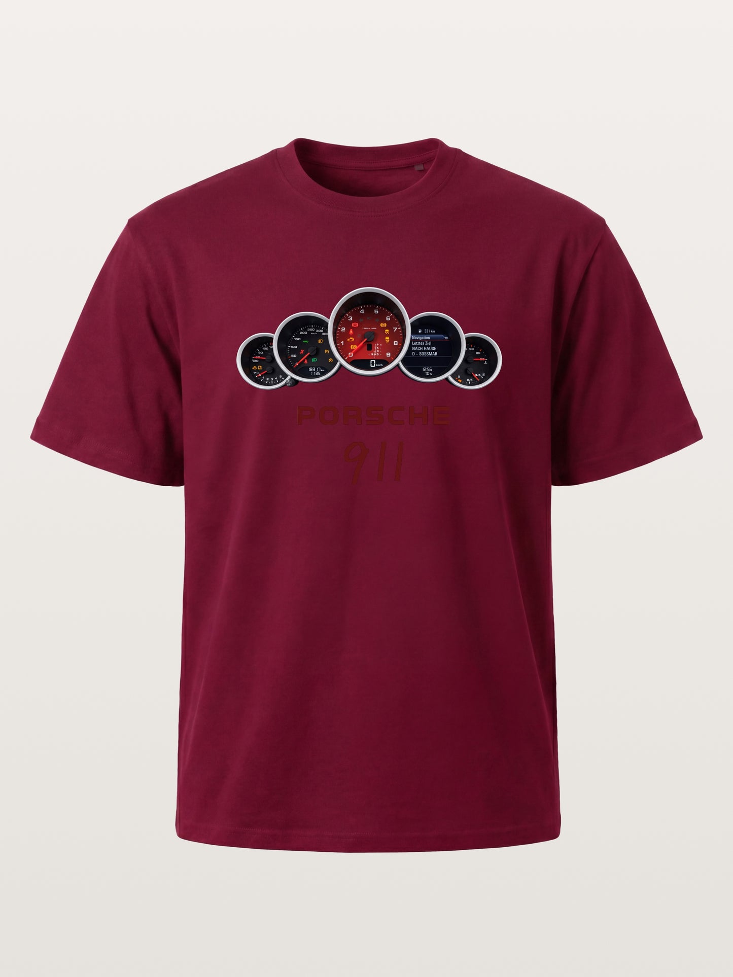 Five Piece Porsche 911 Gauge Cluster Gildan T-shirt