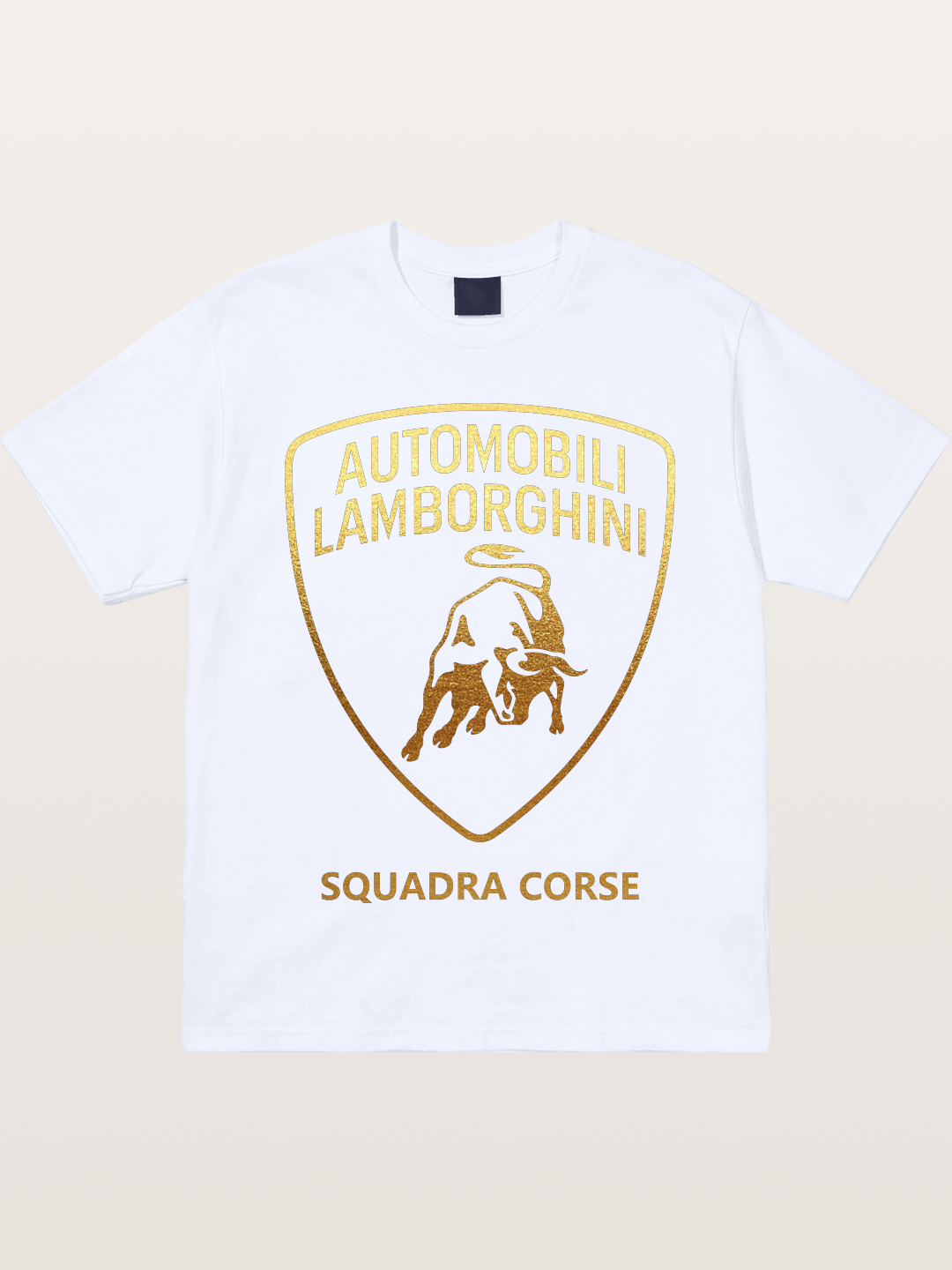 Lamborghini Squadra Corse Gold Shield Gildan T-shirt -----