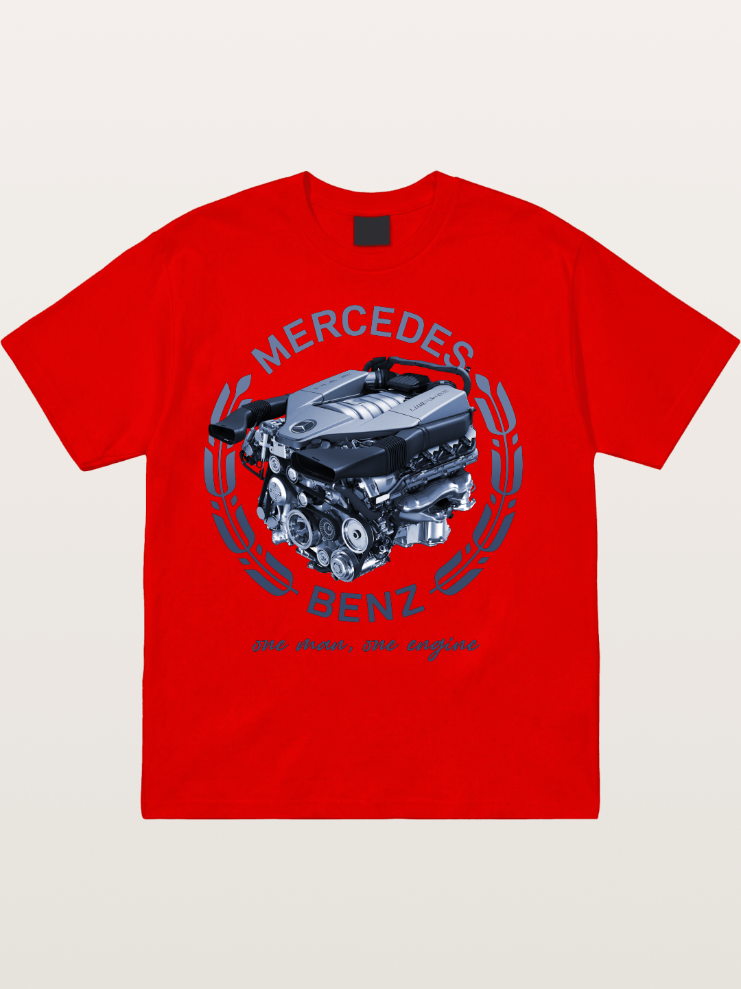 Benz V8 Engine Technical View Cotton T-shirt