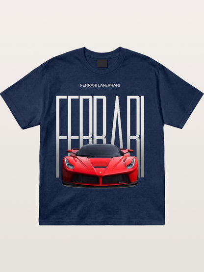 Red Ferrari LaFerrari Hypercar Cotton T-shirt