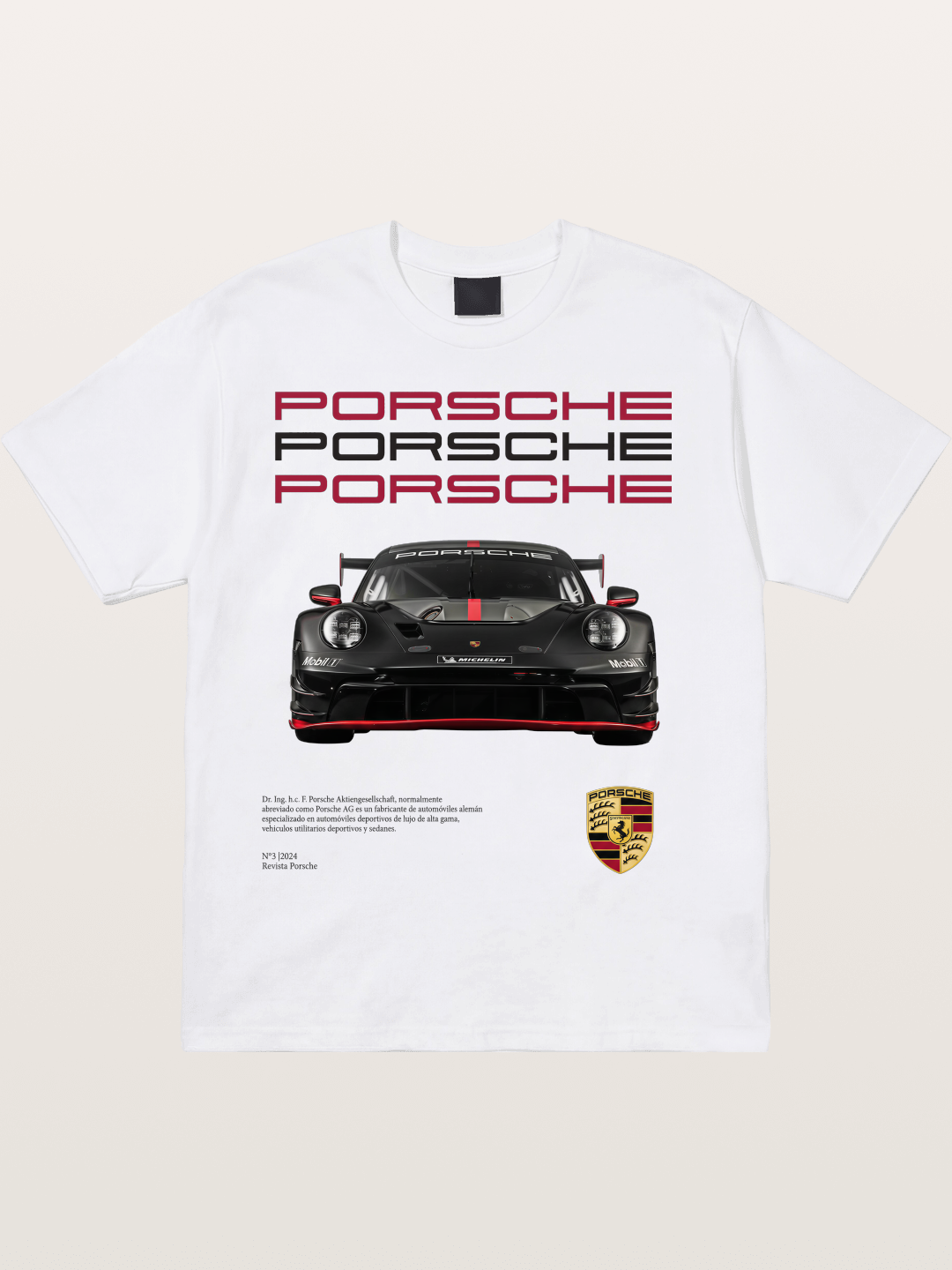 911 Race Car Bold Typography Cotton T-shirt