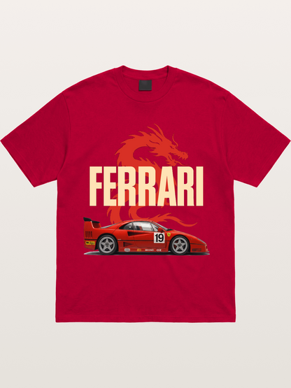 Ferrari F40 Red Dragon Theme Gildan T-shirt