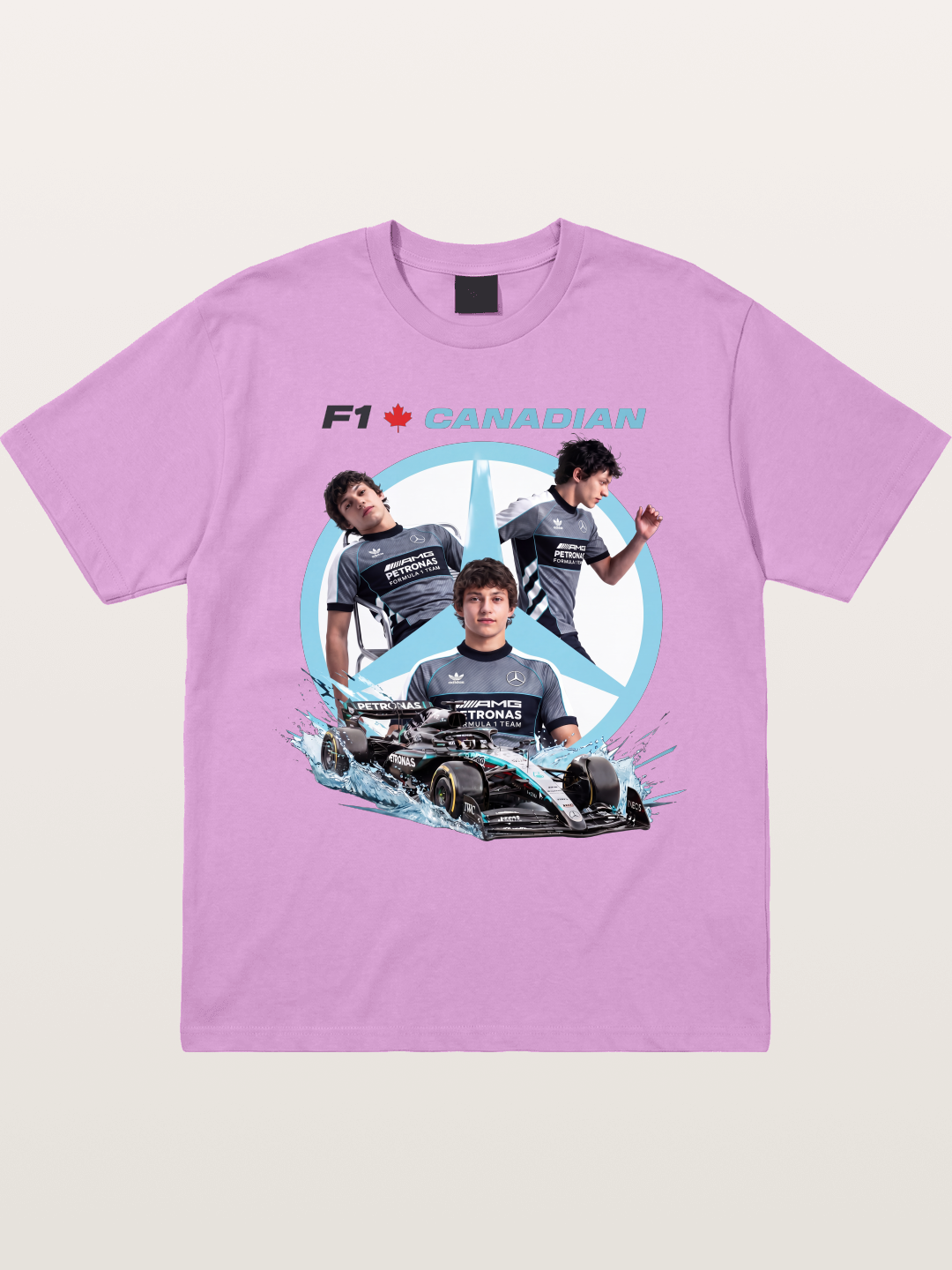 Canadian F1 Mercedes Racing Poster Gildan T-shirt