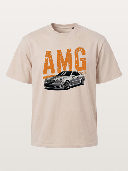 Vintage AMG CLK Coupe Distressed Font Cotton T-shirt