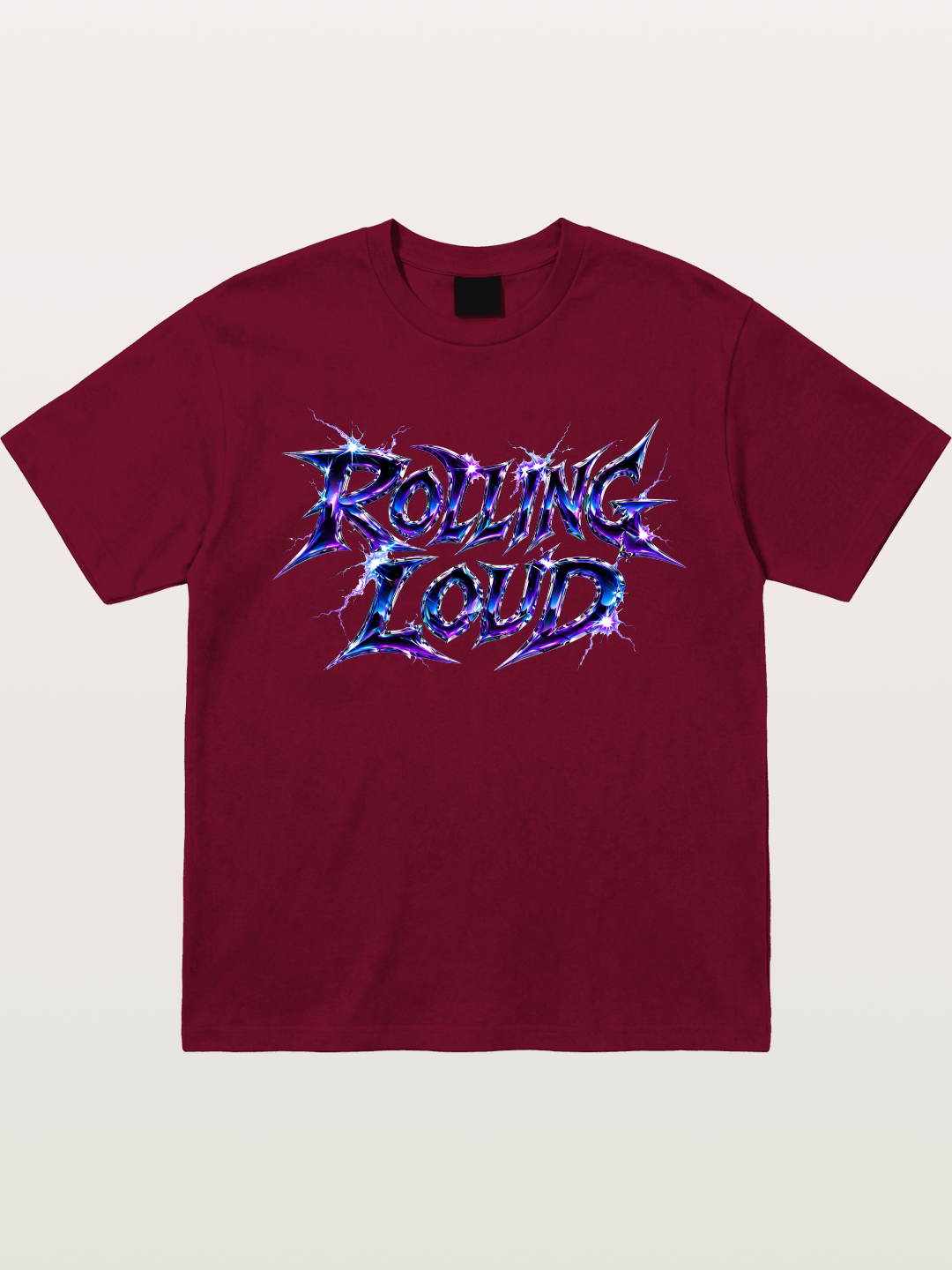 Rolling Loud Blue Lightning Font Gildan T-shirt