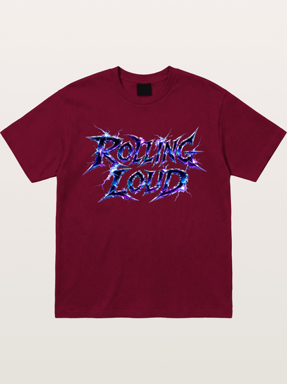 Rolling Loud Blue Lightning Font Gildan T-shirt