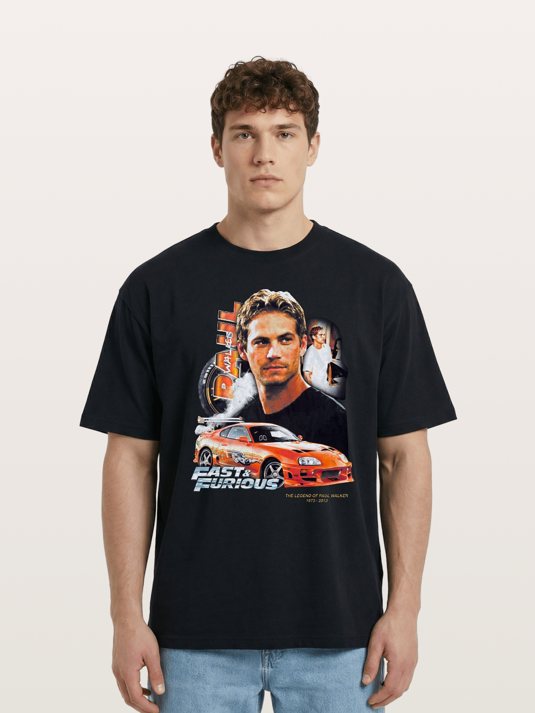 Orange Supra Fast & Furious Cotton T-shirt