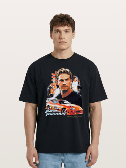 Orange Supra Fast & Furious Cotton T-shirt