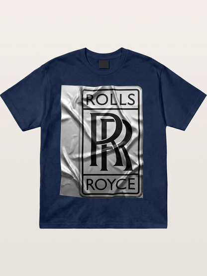 Silk Texture RR Logo Design Cotton T-shirt