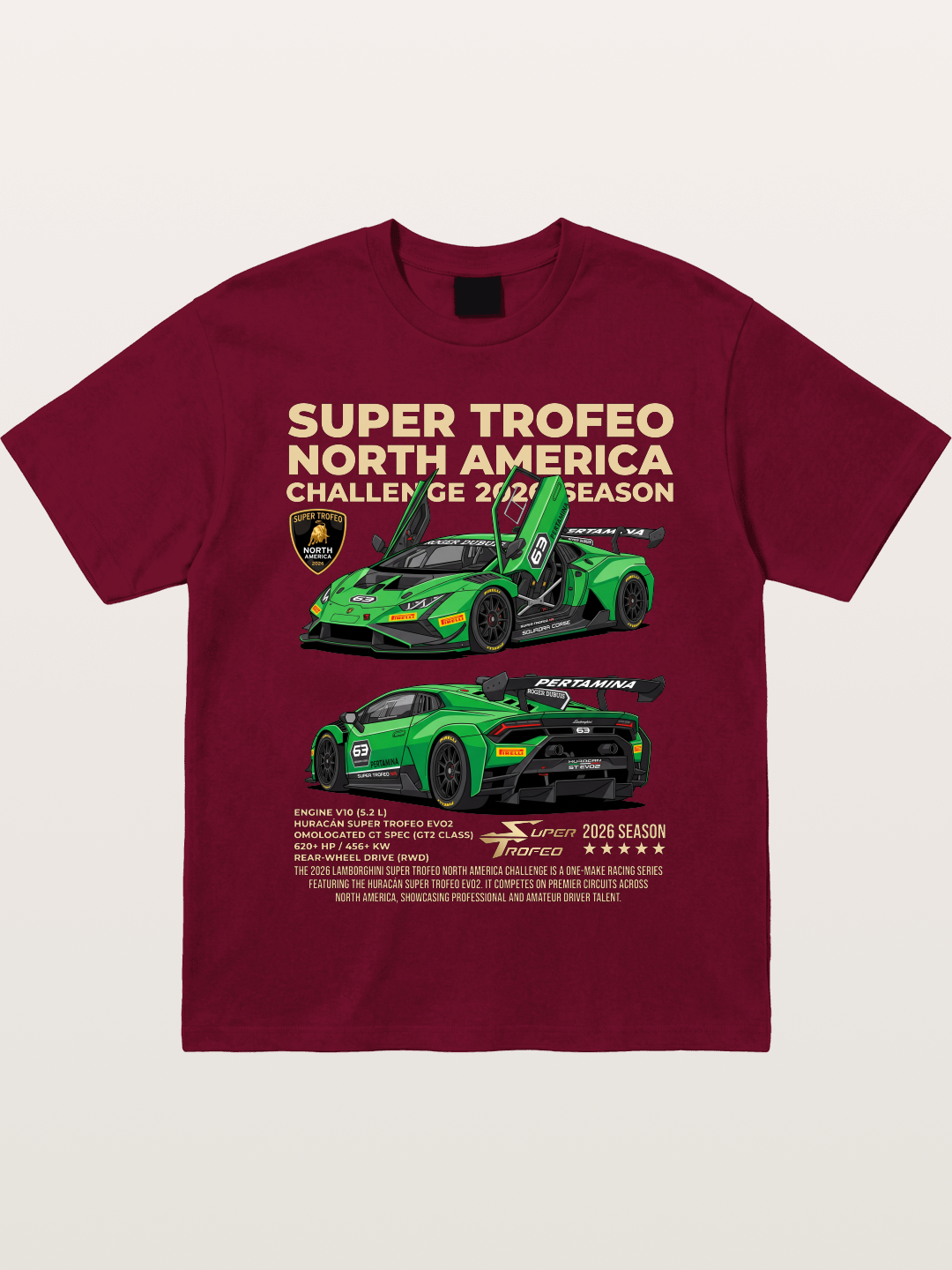 Lamborghini Huracan Super Trofeo Views Gildan T-shirt