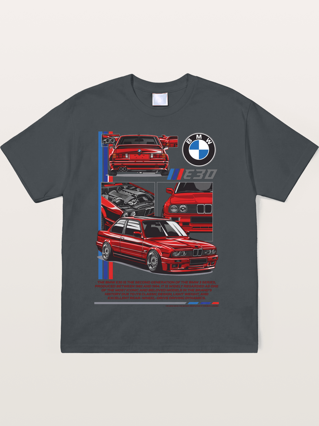 BMW E30 Multi Angle Collage Soft-Stay T-shirt