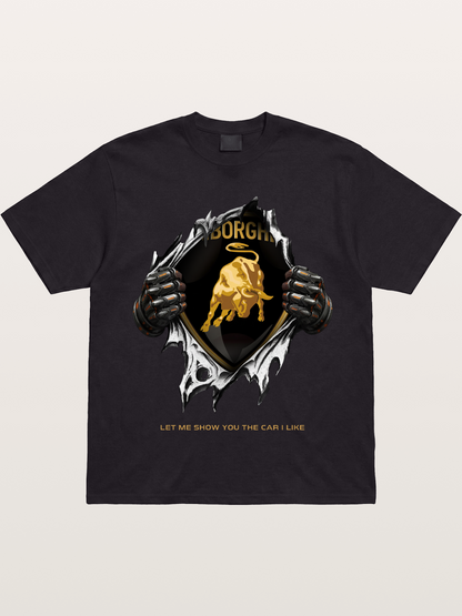 Lamborghini Bull Crest Tear Through Gildan T-shirt