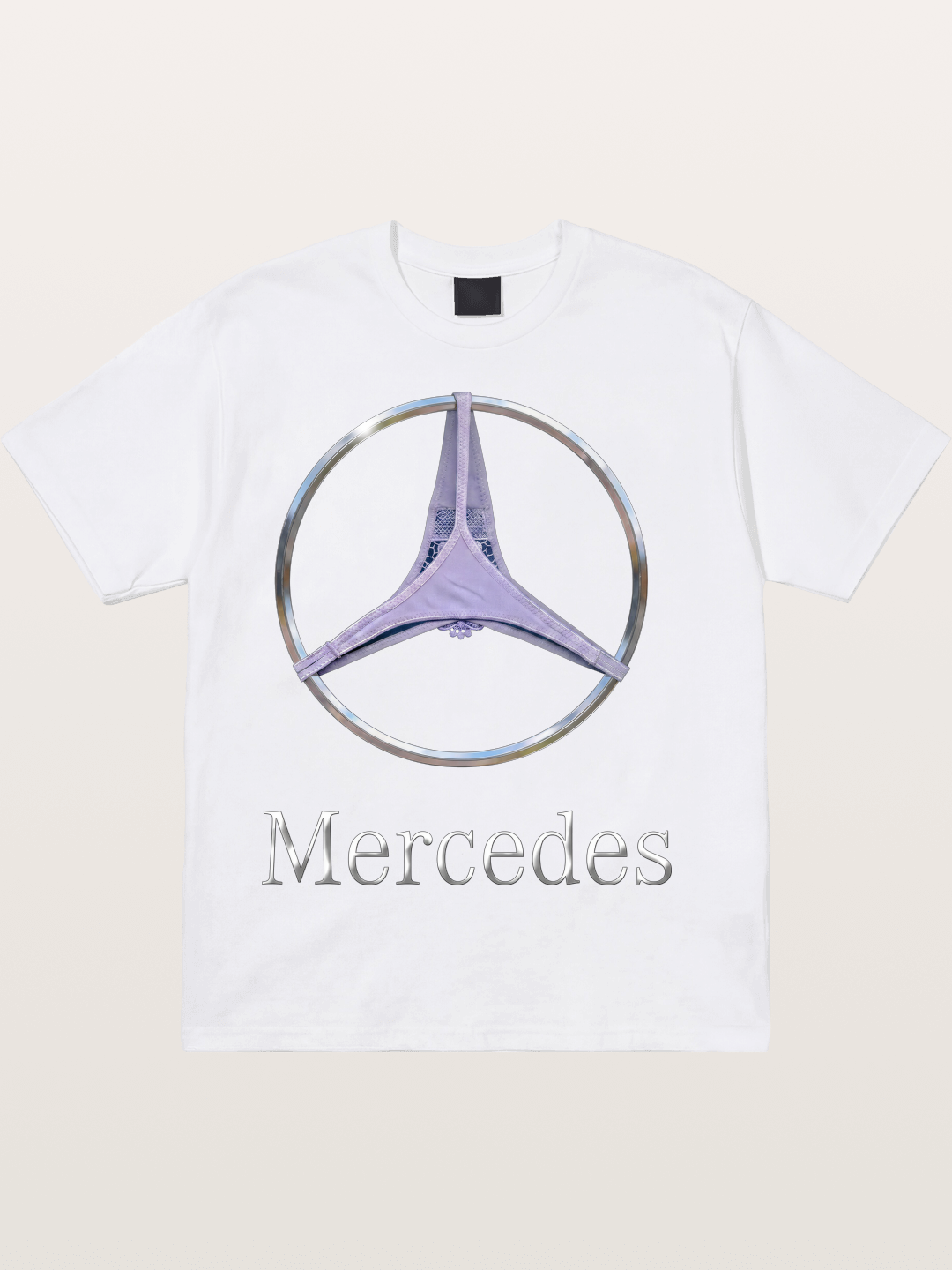 Mercedes Logo Thong Print Cotton T-shirt