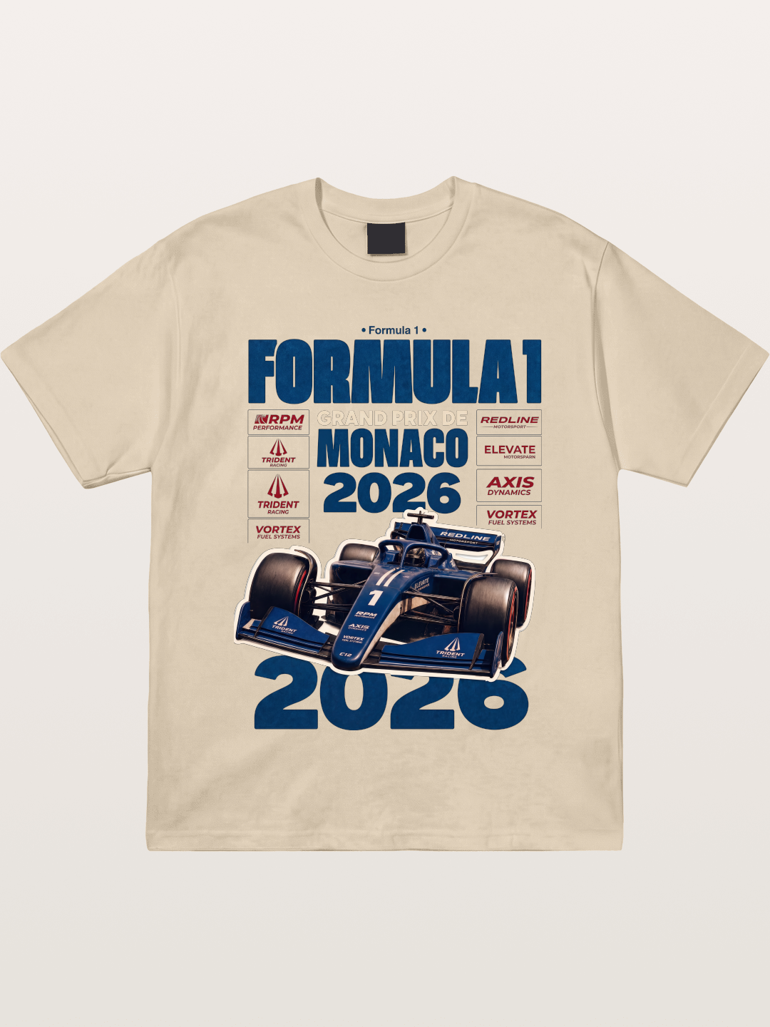 Deep Blue Monaco F1 2026 Card Gildan T-shirt