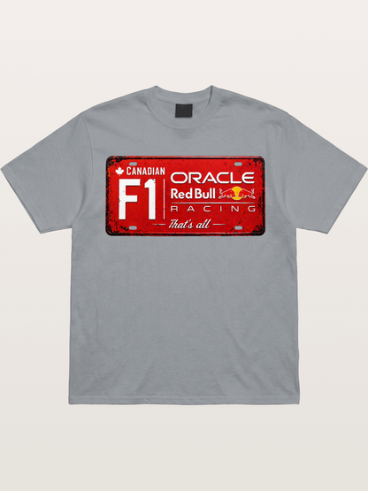 Red Bull F1 Vintage License Plate Gildan T-shirt