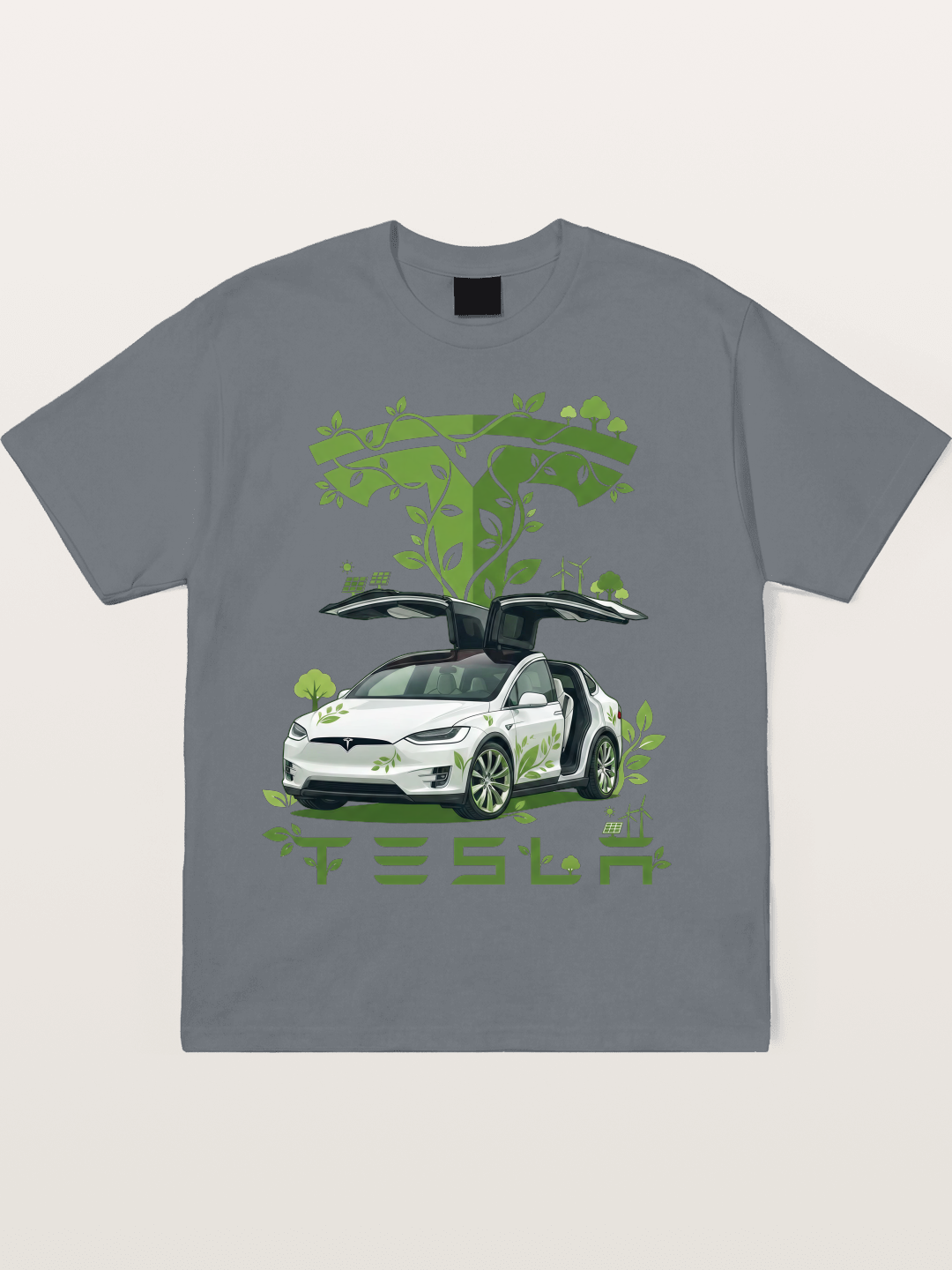 Tesla Eco-Friendly Art Print Cotton T-shirt