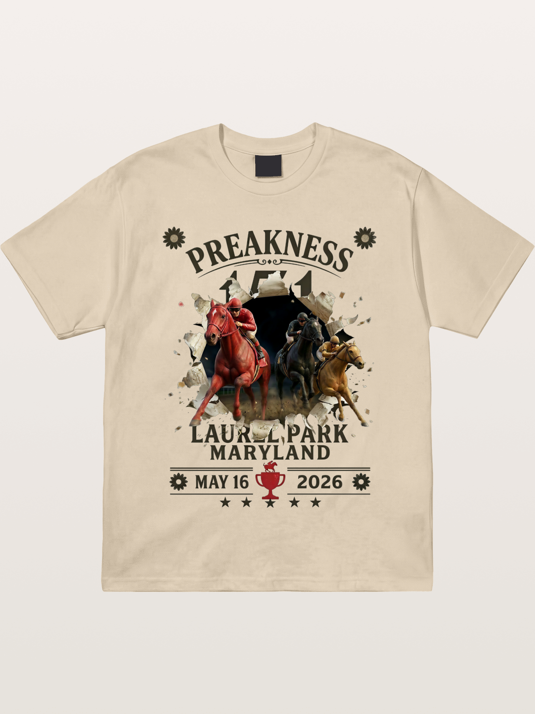 Preakness 151 Breakthrough Horse Art Gildan T-shirt