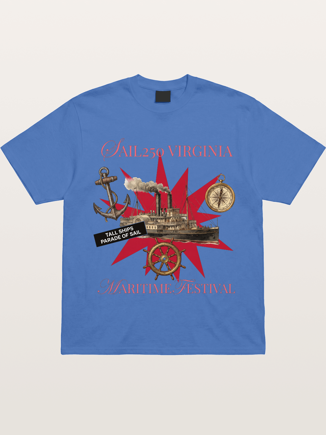 Red Star Tall Ship Festival Art Gildan T-shirt